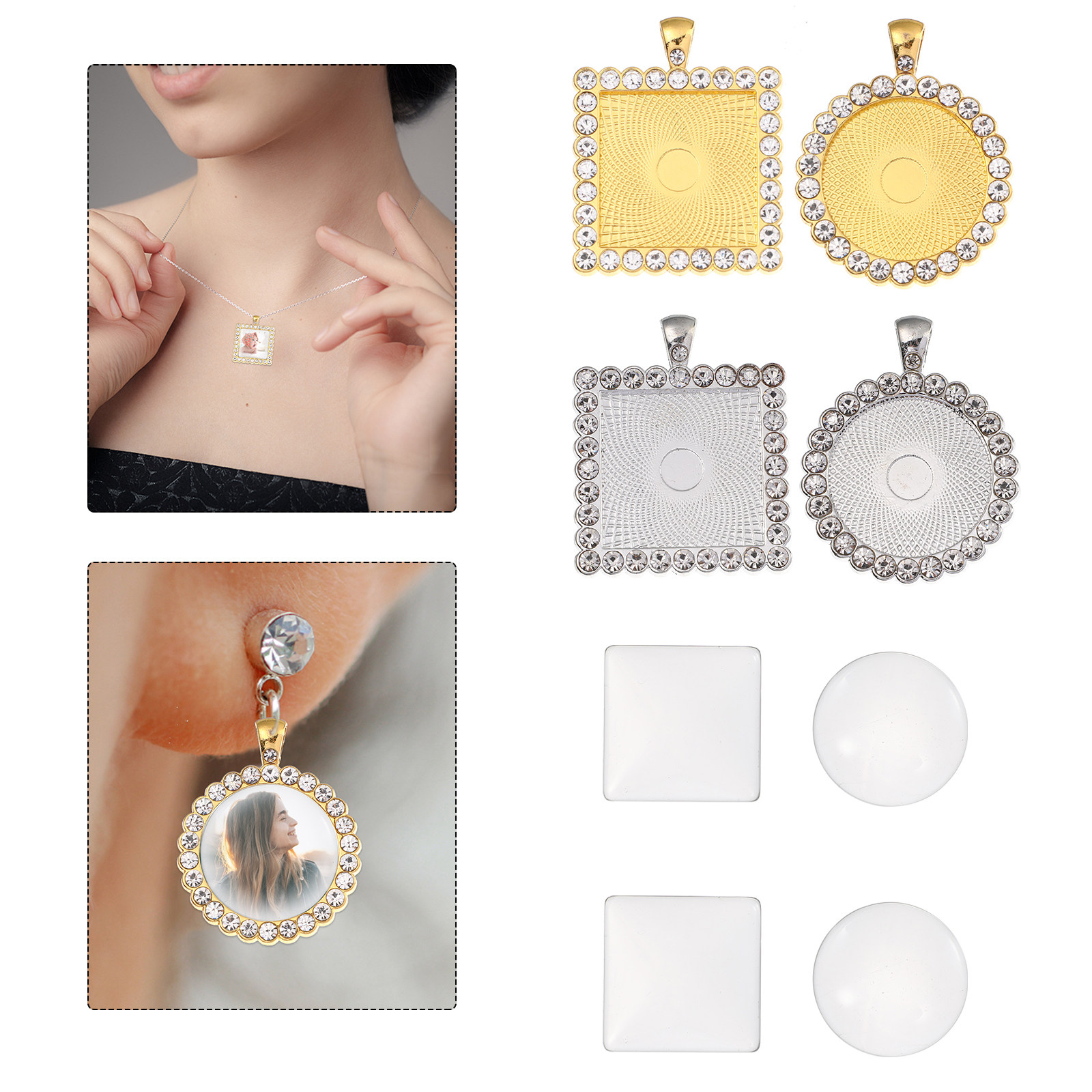 Resin Craft Supplies - 40Pcs Baki Penyangga Anting dari Logam