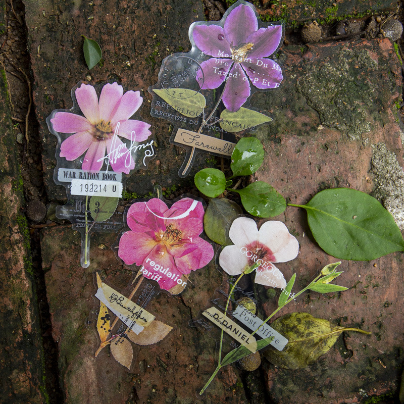 Dried Flower Bulk - 10 Pcs/Pack Stiker Seri Rumah Bunga