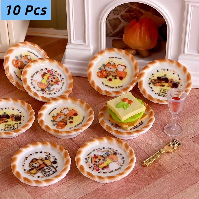 Resin Craft Kit - 10 Buah/Set Rumah Boneka Miniatur Model