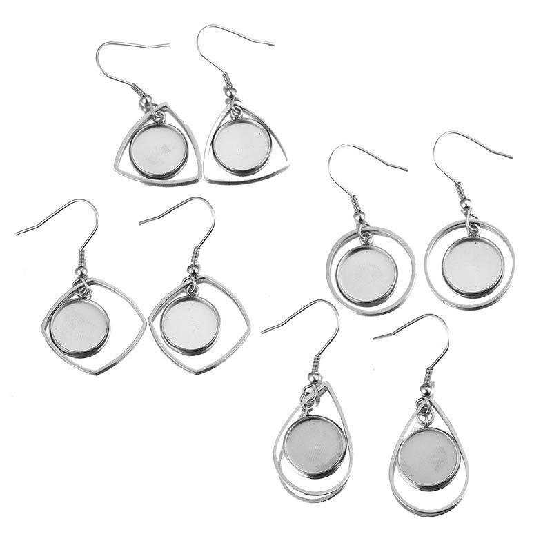 Bezels Set Pendant - 10 Buah Baki Baja Tahan Karat