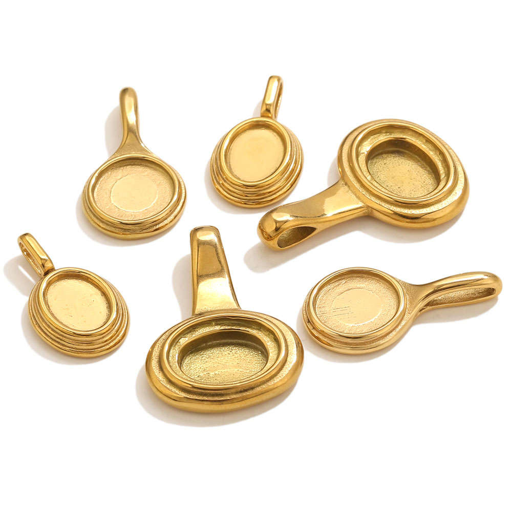 5 pcs Alas Liontin Oval Bulat  - Resin Craft Supplies ulasan dan harga