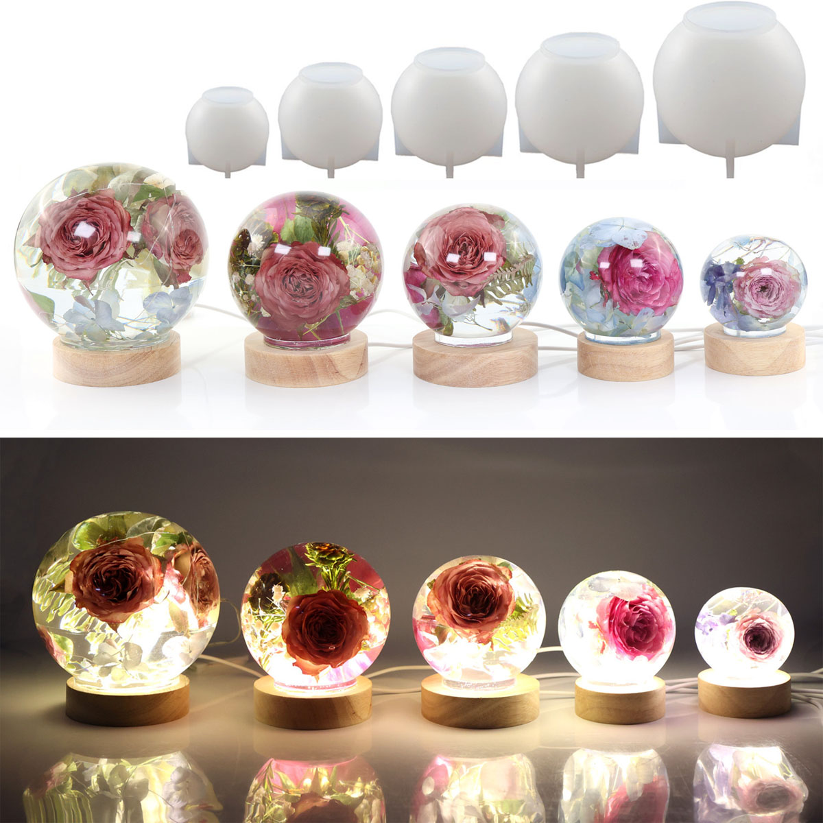 65-120Mm Cetakan Silikon Bola  - Resin Craft Ideas ulasan dan harga