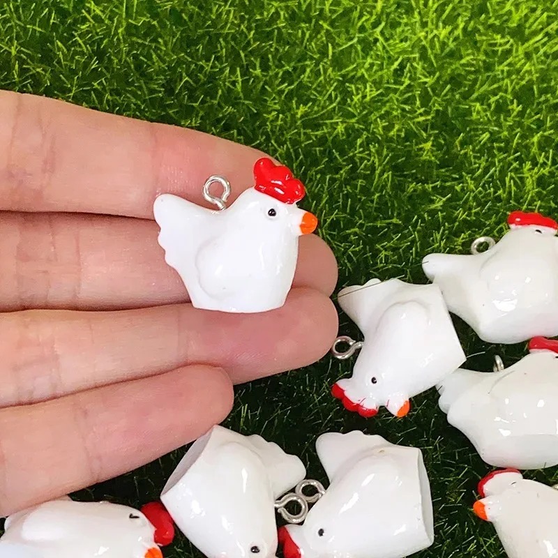 10Pcs Gantungan Resin Ayam Min - Resin Craft Supplies ulasan dan harga