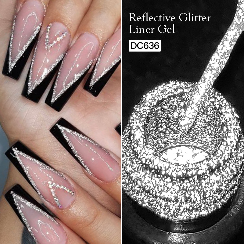Set Gel Cat Kuku 5ml Gold Silv - Resin Glitter Pack ulasan dan harga