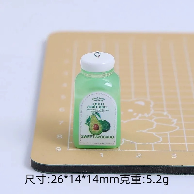 10Pcs Liontin Resin Botol Jus  - Resin Craft Supplies ulasan dan harga