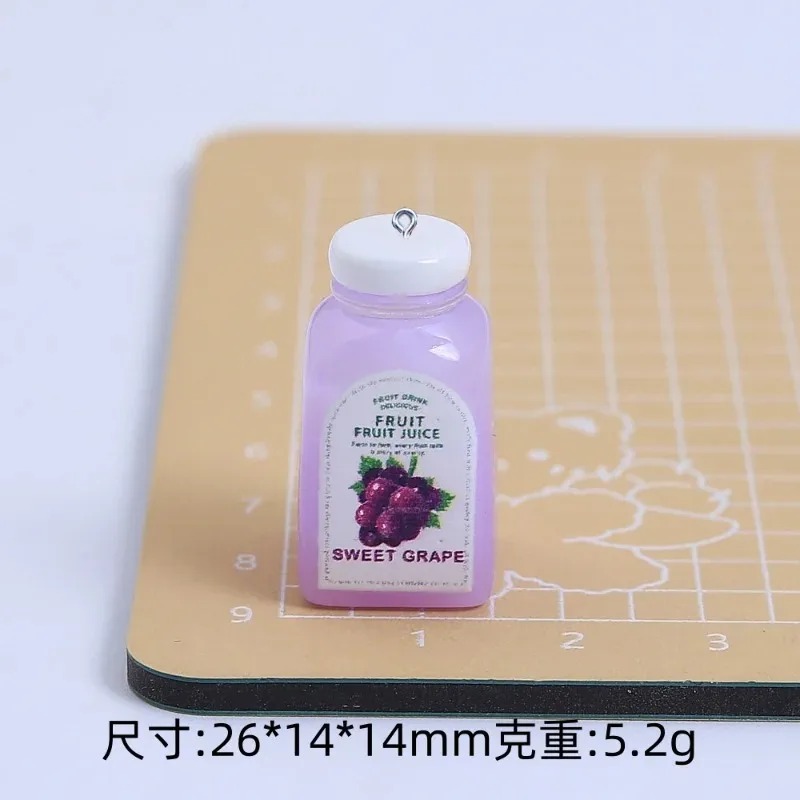 10Pcs Liontin Resin Botol Jus  - Resin Craft Supplies ulasan dan harga