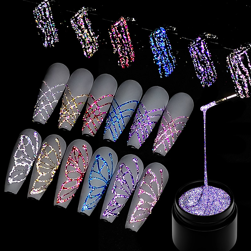 6Pcs/Set Set Cat Kuku Gel Glit - Resin Glitter Pack ulasan dan harga