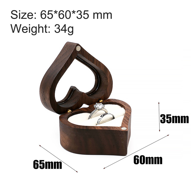 1 Buah Kotak Cincin Kayu Walnu - Wood Ring Blank ulasan dan harga