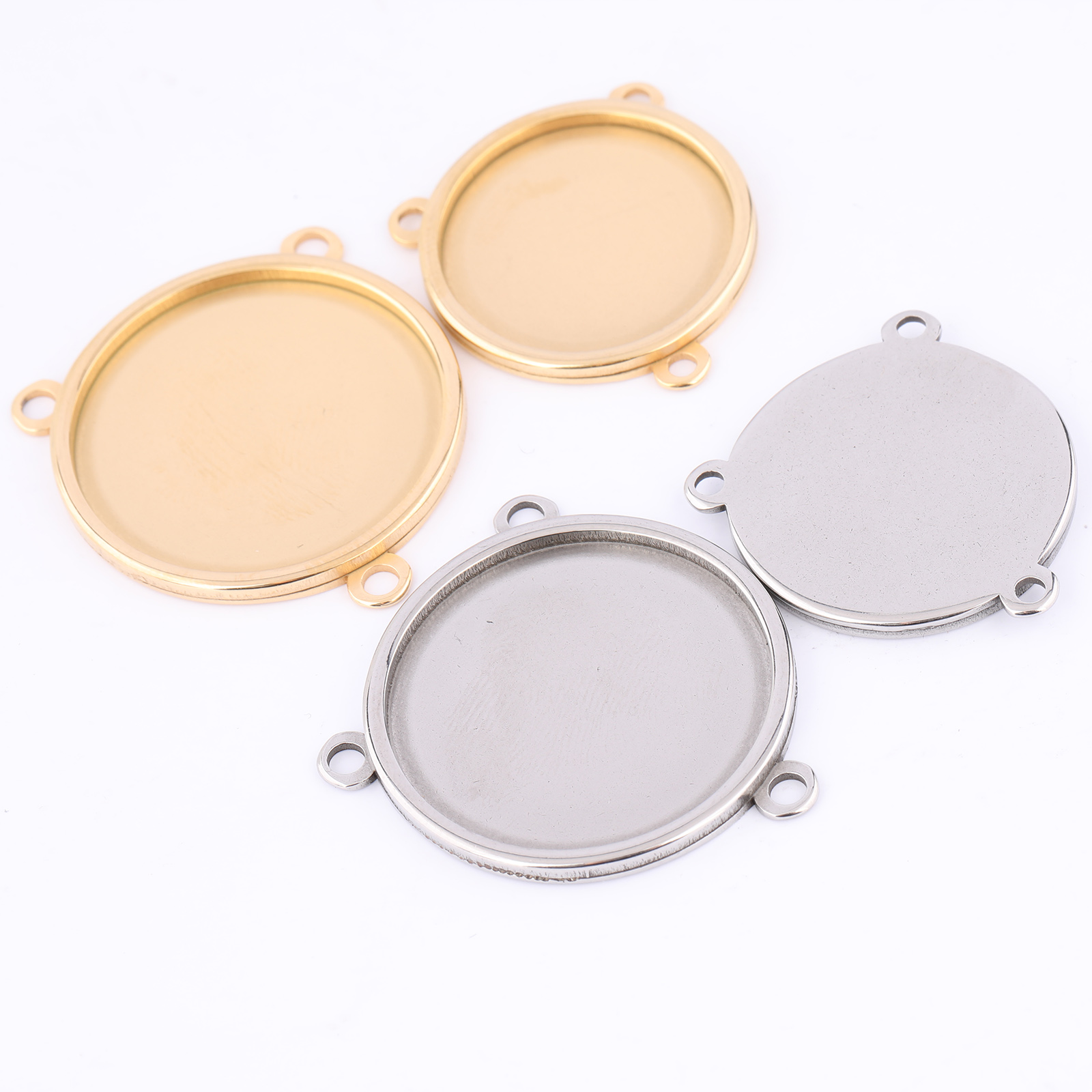 5 pcs Alas Konektor Cabochon B - Bezels Set Pendant ulasan dan harga