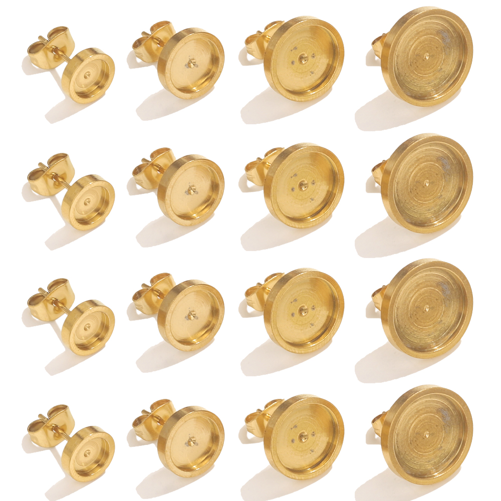 10 Buah Anting Emas Baja Tahan - Resin Craft Kit ulasan dan harga