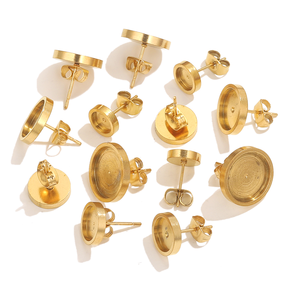 10 Buah Anting Emas Baja Tahan - Resin Craft Kit ulasan dan harga